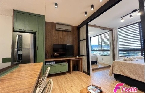 Lindo Studio Totalmente Mobiliado e Decorado e com Vista Livre na Melhor Localização do Córrego Grande - Foto 6