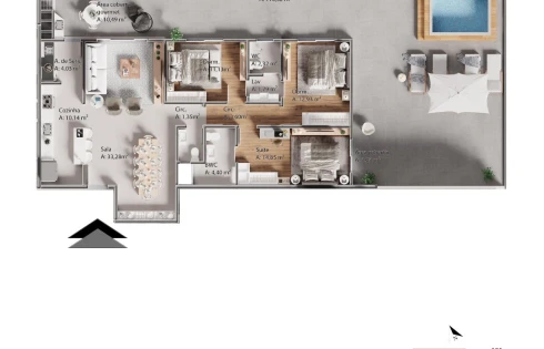 Apartamento em Barreiros, São José