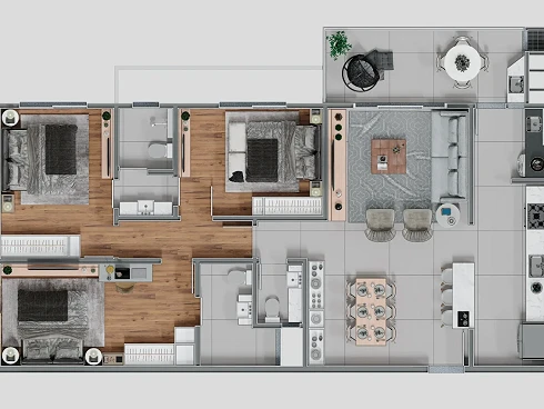 Apartamento em Barreiros, São José
