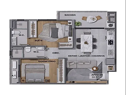 Apartamento 02 Dormitórios com 01 Suíte-  a Partir de 668.000,00 - Apartamento em Centro, Navegantes - Foto 4