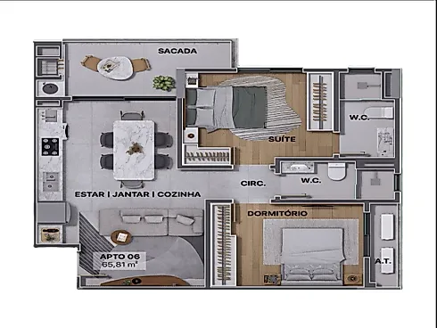 Apartamento 01 Suíte-  a Partir de 459.000,00 - Apartamento em Centro, Navegantes - Foto 4