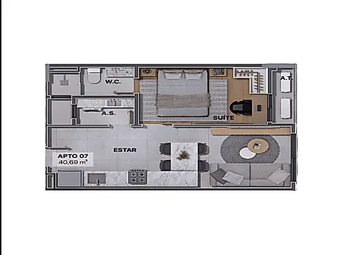 Loft - 36m², a Partir de 413.000,00 -Centro - Apartamento em Centro, Navegantes - Foto 3