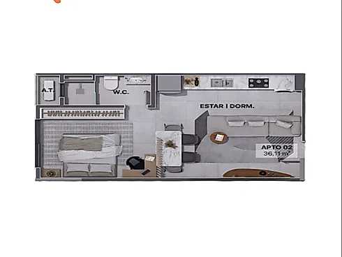Loft - 36m², a Partir de 402.000,00 -Centro - Loft em Centro, Navegantes - Foto 4
