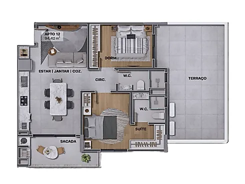 Apartamento 02 Dormitórios, 01 Suíte-  768.000,00 - Apartamento em Centro, Navegantes - Foto 4
