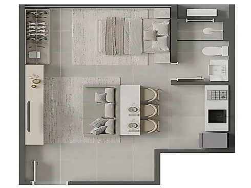 Studio - 38m², Gravatá a Partir de 475.000,00 - Studio em Gravatá, Navegantes - Foto 3