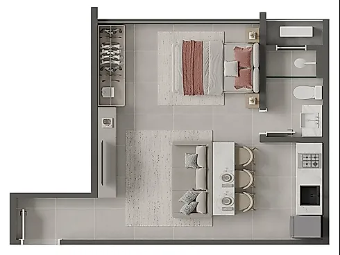 Studio - 37m², Gravatá a Partir de 439.000,00 - Studio em Gravatá, Navegantes - Foto 3