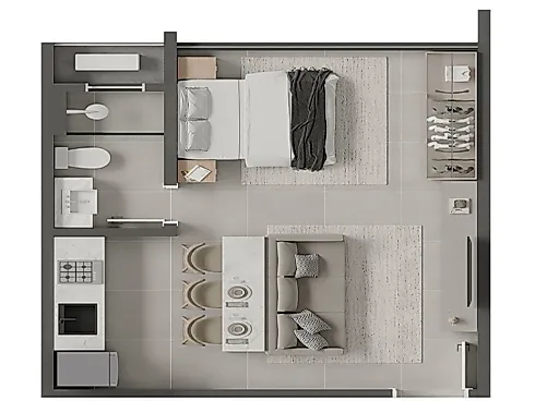 Studio - 34m², Gravatá a Partir de 489.000,00 - Studio em Gravatá, Navegantes - Foto 3