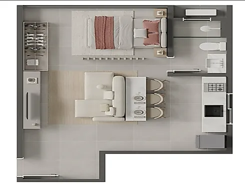 Studio - 40m², Gravatá a Partir de 491.000,00 - Studio em Gravatá, Navegantes - Foto 3