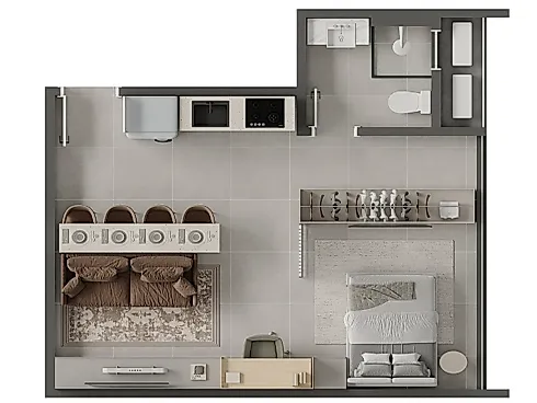 Studio - 40m², Gravatá a Partir de 479.000,00 - Studio em Gravatá, Navegantes - Foto 3