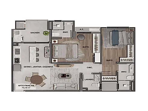 Apartamento 02 Suítes- Gravatá a Partir de 694.000,00 - Foto 11