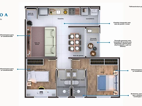 Apartamento em Bairro da Lagoa, Itupeva