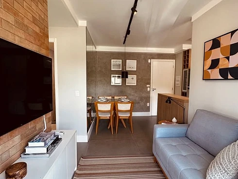 Apartamento Mobiliado no Viva e Realize | 42m² | 2 Dormitórios | Sacada e Churrasqueira | Planejados | - Foto 12