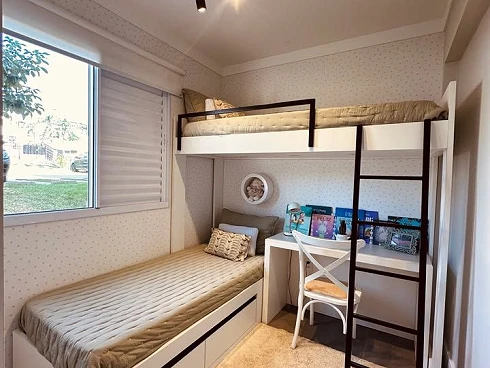 Apartamento Mobiliado no Viva e Realize | 42m² | 2 Dormitórios | Sacada e Churrasqueira | Planejados | - Foto 13