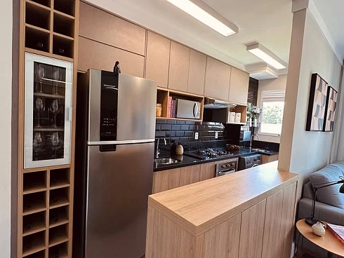 Apartamento Mobiliado no Viva e Realize | 42m² | 2 Dormitórios | Sacada e Churrasqueira | Planejados | - Foto 16