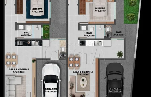 Casa com 2 quartos em Loteamento Bosque São José, São José