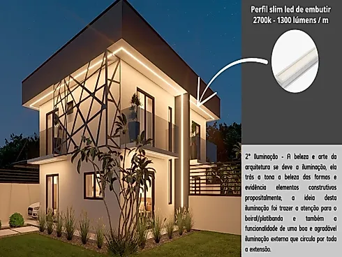 Imóvel Novo, Requinte e Sofisticação - Sobrado geminado em Loteamento Villa Toscana, Palhoça - Foto 5