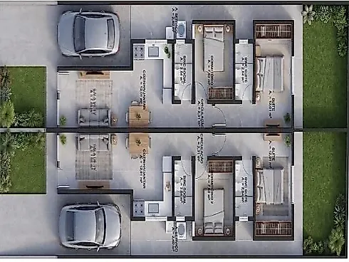 Casa Geminada  2 Dormitórios - Novo Horizonte - São José - Casa geminada em Forquilhas, São José - Foto 2