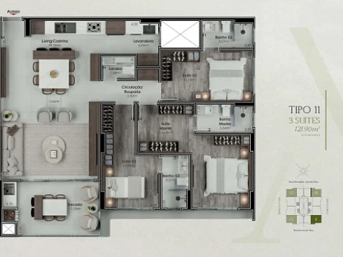 Apartamento em Floresta, São José