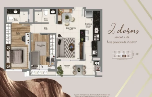 Apartamento em Kobrasol, São José