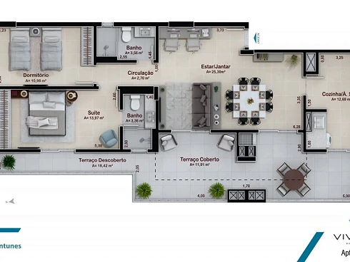 Apartamento em Kobrasol, São José