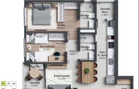 Apartamento em Canto, Florianópolis