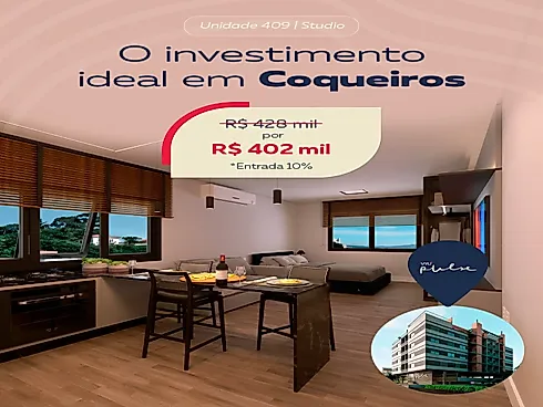 Studio Mobiliado no Vyu Pulse - Coqueiros