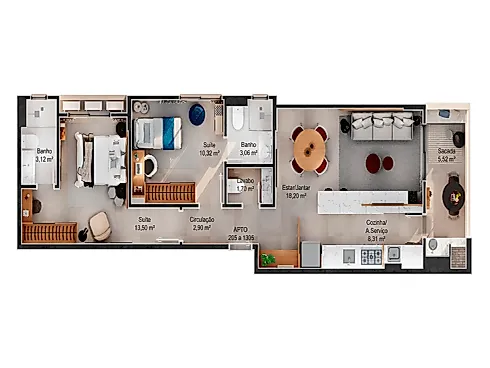 Apartamento 2 Quartos com 2 Suítes no Amber Residence - Foto 21