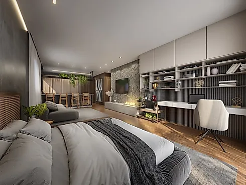 Studio 42m² - Reviére Pétrusse, Kobrasol - Studio em Kobrasol, São José - Foto 5