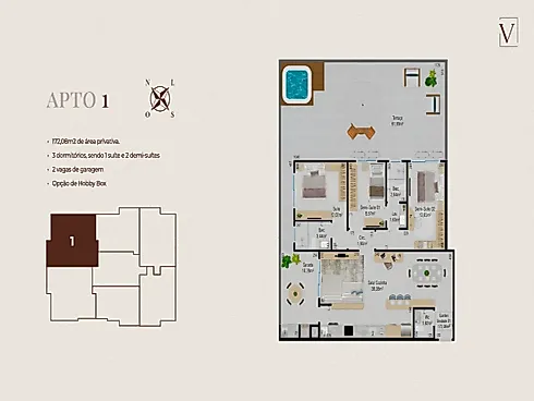 Apartamento Garden 3 Quartos 1 Suíte no Vistage - Barreiros - Foto 17
