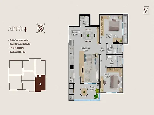 Apartamento 2 Quartos com 2 Suítes  - Barreiros - Foto 19