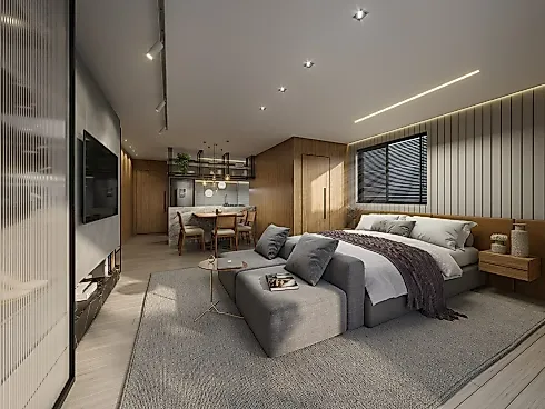 Apartamento 1 Quarto no Rivière Pétrusse - Kobrasol - Apartamento em Kobrasol, São José - Foto 2