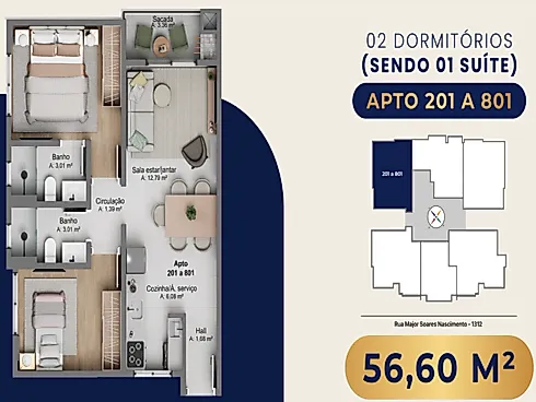 Apartamento 2 Quartos no Residencial Nápoles - Santo Amaro - Foto 8
