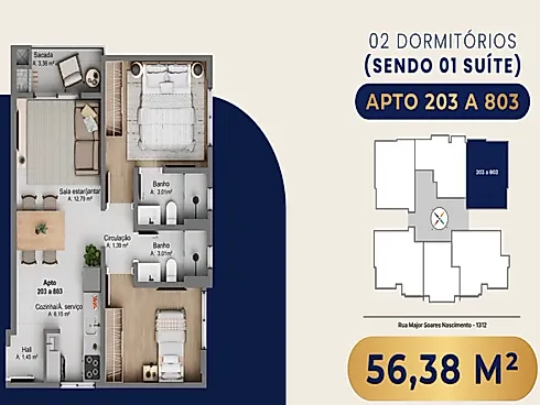 Apartamento 2 Quartos no Residencial Nápoles - Santo Amaro - Foto 8