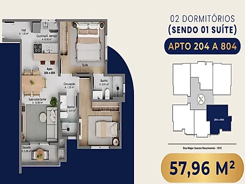 Apartamento 2 Quartos no Residencial Nápoles - Santo Amaro - Foto 8