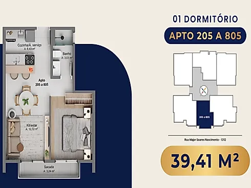 Apartamento 1 Quarto no Residencial Nápoles - Santo Amaro - Foto 7
