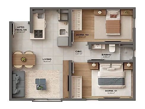 Apartamento 2 Quartos no Viva Urban - Viarello Residence - Areias - Foto 29
