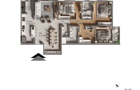 Apartamento em Barreiros, São José