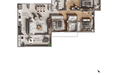 Apartamento em Barreiros, São José