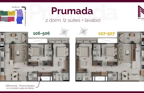 Apartamento 2 Quartos no Neo Continente Residence - Estreito - Foto 10