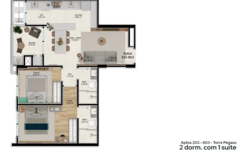 Apartamento em Balneário, Florianópolis