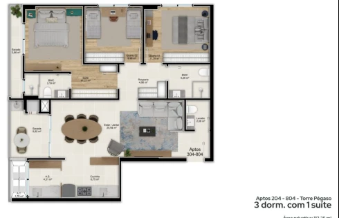 Apartamento em Balneário, Florianópolis