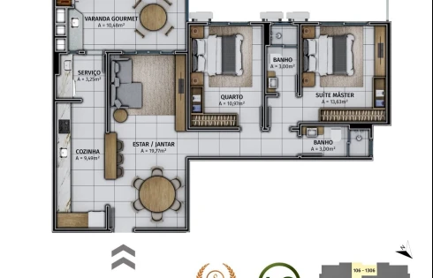 Apartamento em Nossa Senhora do Rosário, São José
