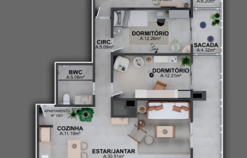 Cobertura em Jardim Cidade de Florianópolis, São José
