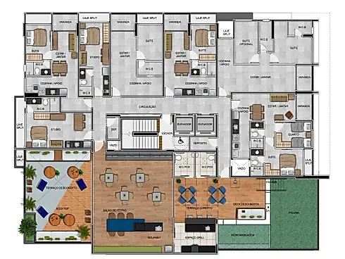Apartamentos Studio, Quarto e Sala e Dois Quartos no Smart Stay Abdon - Jatiúca - Foto 13