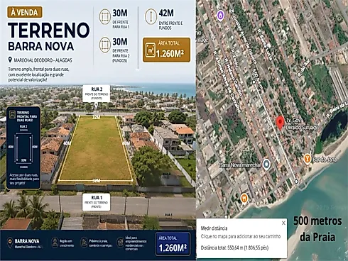 Barra Nova, Marechal Deodoro - Terreno em Barra Nova, Marechal Deodoro - Foto 1