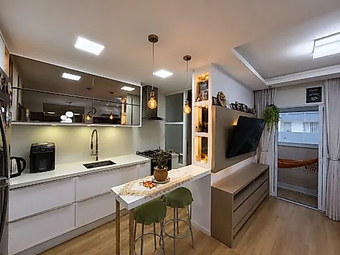 2 Dormitórios (1 Suite) - Res. Quatro Ilhas - Areias - Apartamento em Areias, São José - Foto 1
