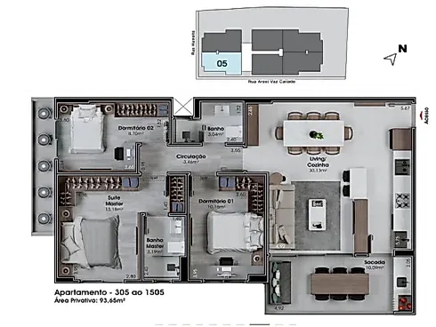 Apartamento 3 Dorm, sendo 1 Suíte - Sky 305 Estreito - Foto 27