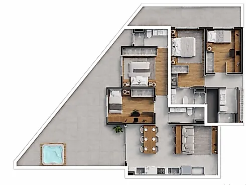 Apartamento 2 Dorm.  1 Suite, Amplo Terraço com Spa - Foto 8