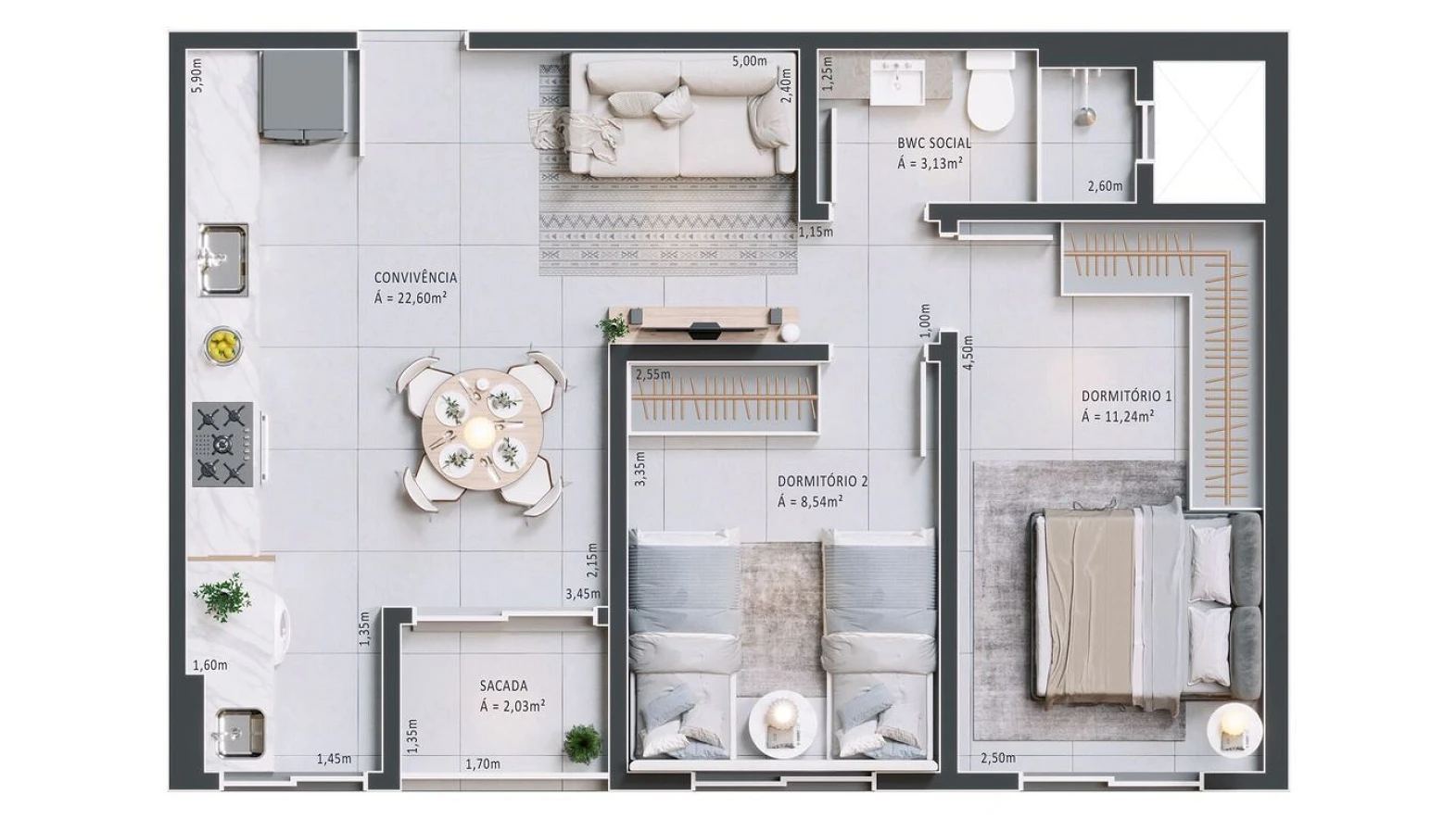 Apartamento à Venda em Centro, Cocal do Sul - SC - Foto 1