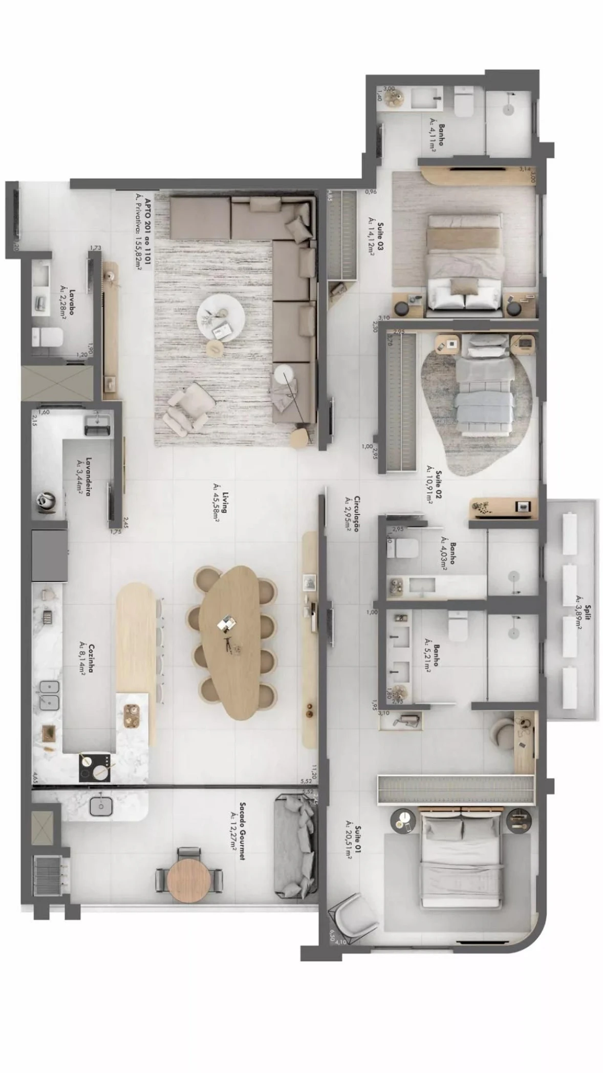 Apartamento em Centro, Criciúma